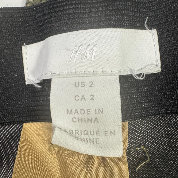 H&M Womens Size 2 Pants Animal Print Maximalist Professional Career Interview - Picture 3 of 10